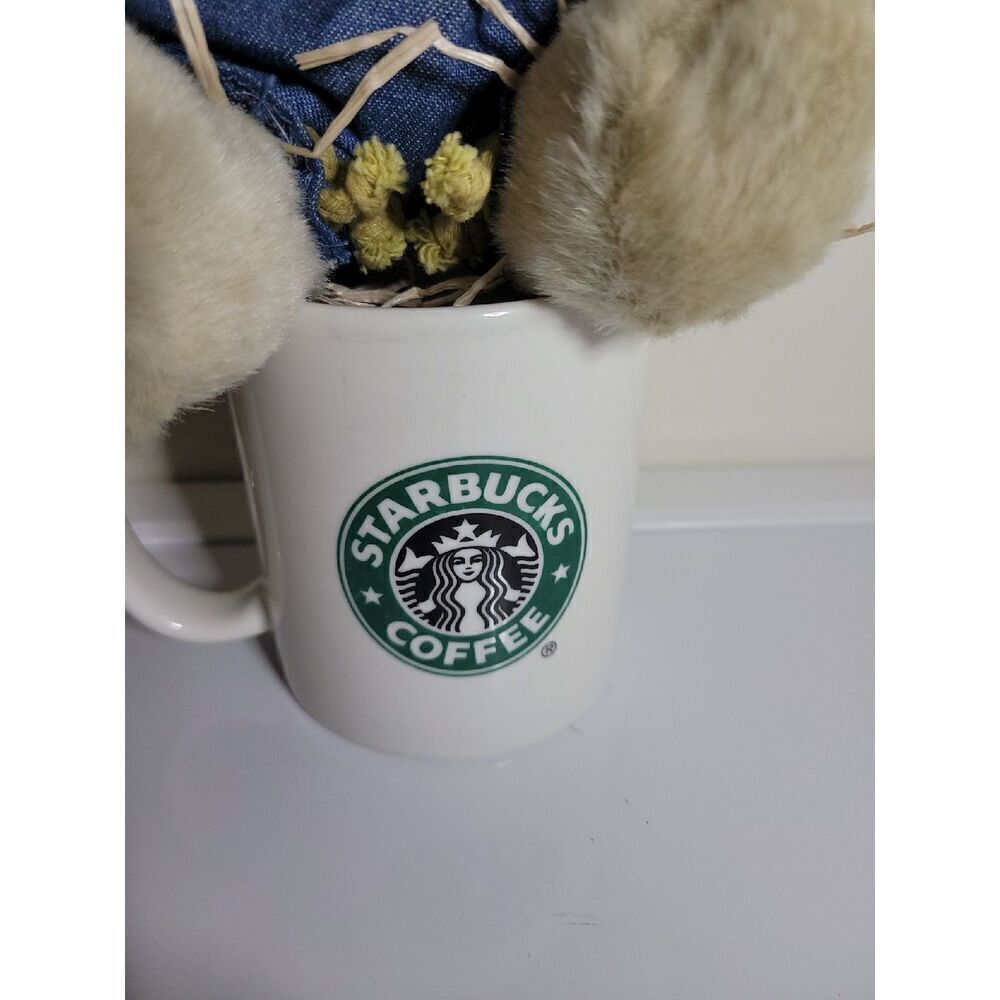 Starbucks Bearista Scarecrow Bear with ceramic cup - Picture 4 of 9